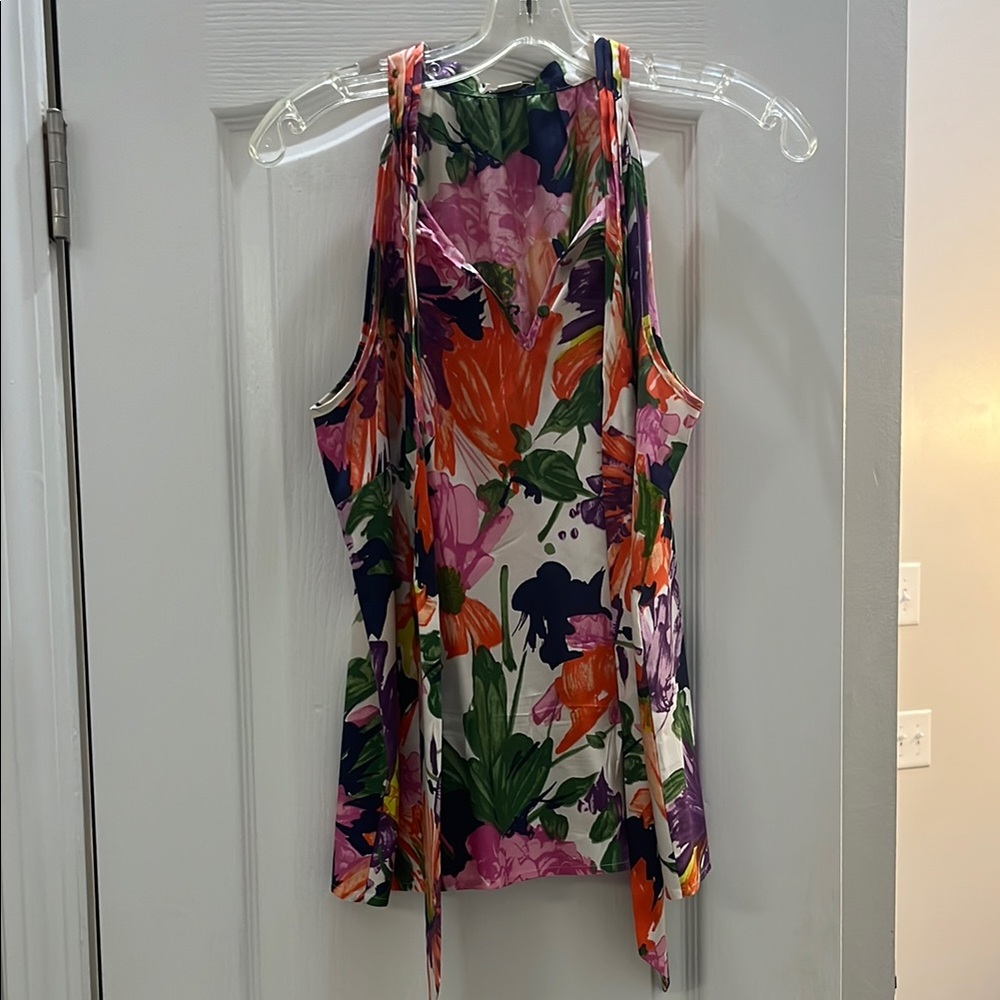 J. Crew Multicolor Floral Tank Top